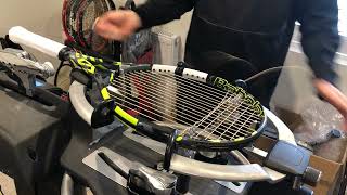 How to restring the Babolat Pure Aero 98 tennis racquet [upl. by Nodnar]