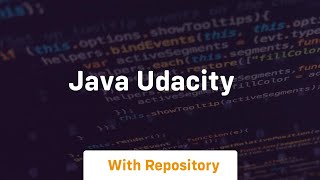 java udacity [upl. by Chernow917]