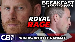 Prince Harry ENRAGED as William dines with ARCH ENEMY in latest spat between Royal brothers [upl. by Lavona878]