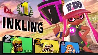 Smash Bros Ultimate  ALL Inkling Victory Animations [upl. by Marybeth]