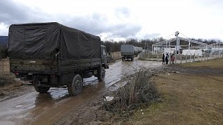 Bosnia migrants EU leaders blast local response after army sets up tents at firehit camp [upl. by Lockhart]