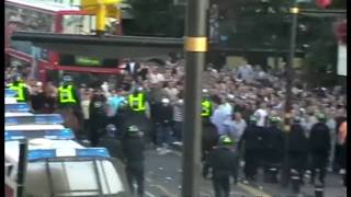 West Ham vs Millwall Hooligan Riots outside Upton Park [upl. by Nats]