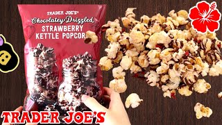 Chocolatey Drizzled Strawberry Kettle Popcorn  Trader Joe’s Product Review [upl. by Wolsniw]