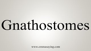 How To Say Gnathostomes [upl. by Llehcar860]