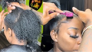 HOW TO do Sleek Ponytail on Natural Hair [upl. by Nnylhtak]