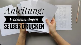 HOW TO  A5 WOCHENEINLAGEN SELBER DRUCKEN  FILOFAXING [upl. by Anitram]