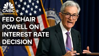 Federal Reserve Chair Powell speaks after Fed cut interest rates by a quarter point — 11724 [upl. by Rivi]