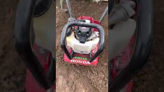 Honda Rototiller Cultivator GX25 FG 110 Review [upl. by Ardiedal]