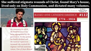 EUCHARIST MIRACLE  BL ANNE CATHERINE EMMERICH PART 1 Short history of Anne Catherines life 112 [upl. by Kerri]