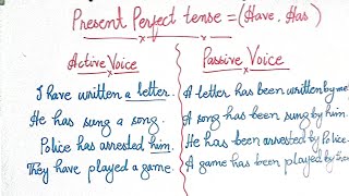 Present Perfect Tense  Active Voice to Passive Voice  By Sir A H Bhatti [upl. by Aratal]