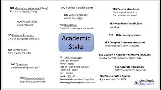 Academic Style Academic Writing [upl. by Aicia542]