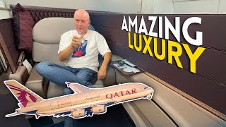 Is QATAR FIRST CLASS the most LUXURIOUS plane seat [upl. by Matelda]