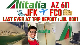 TRIP REPORT  Alitalia  New York JFK to Rome FCO  Jul 2021 [upl. by Gabrielson]