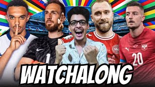 England vs Slovenia Denmark vs Serbia Live UEFA Euro 2024 Watchalong and Reaction [upl. by Atiekram44]