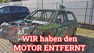 FÄHRT ER IN 3 WOCHEN WIEDER WIR ENTFERNEN MOTOR AUS STOCKCAR TOTALSCHADEN [upl. by Nnairrek]