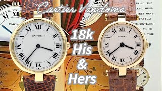 Cartier Vendome 18k vintage His amp Hers now in stock  dont miss out or a chance to have both [upl. by Nesahc]