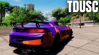 Test Drive Unlimited Solar Crown Chevy Camaro ZL1 1LE custom livery and gameplay [upl. by Atila853]