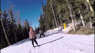 Learning to Snowboard at Arizona Snowbowl in Flagstaff [upl. by Ellene]