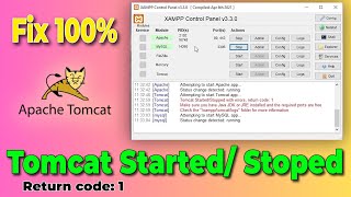 Fix Tomcat started stopped with errors return code1 [upl. by Ivie]