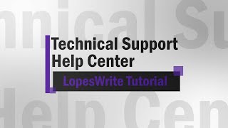 LopesWrite Tutorial [upl. by Tenay]