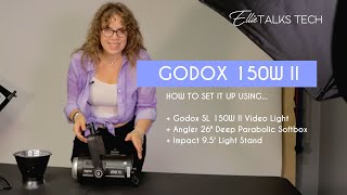 SETUP GODOX SL 150W II  Angler 26quot Deep Parabolic Softbox and Grid  Impact 95 Stand [upl. by Yregram]