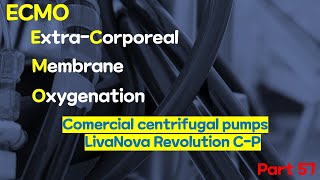 EXTRACORPOREAL MEMBRANE OXYGENATIONECMO Commercial Centrifugal pumps LivaNova revolution centrifuga [upl. by Delila450]