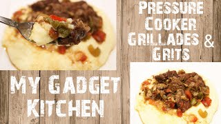 HOW TO PRESSURE COOKER GRILLADES amp GRITS  CAJUN  INSTANT POT DUO 8 QT  MY GADGET KITCHEN  151 [upl. by Yanat]