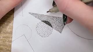 Stippling Drawing Using Overlapping Shapes [upl. by Ayn]