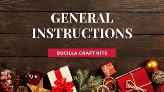 Bucilla  General Instructions [upl. by Asiuol]