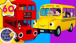 Bus Song  Different Types of Buses  More Nursery Rhymes amp Kids Songs  Learn with Little Baby Bum [upl. by Zendah]