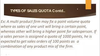 Types of Sales Quota [upl. by Henden58]