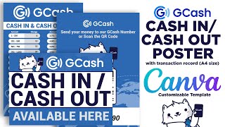 GCash Canva Template for Tarpaulin  Customizable Canva Template  Canva Tutorial 07 [upl. by Madaih]