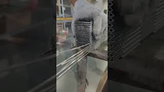 Folding a diamond screen door with stainless steel strip connections greater strength [upl. by Ohs]