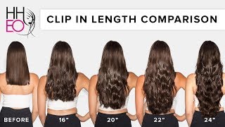 Clip In Hair Extensions Length Guide  HHEO [upl. by Ku321]