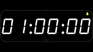 1 Hour  TIMER amp ALARM  1080p  COUNTDOWN [upl. by Geoff502]