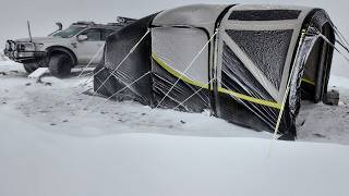 Winter Camping In A Snow Blizzard With Dog [upl. by Carline894]