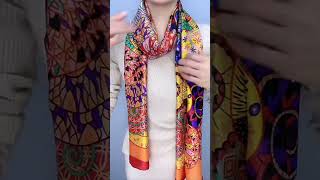 7 Stylish scarf ideas scarfstyles scarftie scarftutorial scarf [upl. by Psyche]