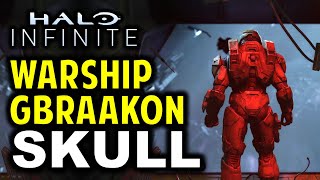 Warship Gbraakon Skull Location  Halo Infinite Collectibles Guide [upl. by Brabazon507]