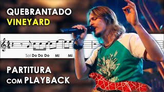 Quebrantado  Partitura com Playback para Flauta Doce Violino  Vineyard Brasil [upl. by Auqenahs]