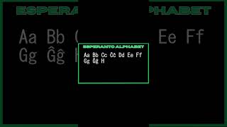 The Esperanto Alphabet in 32 seconds [upl. by Annamarie926]