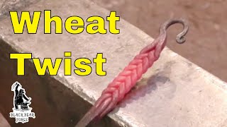 Blacksmithing  Chevron or Wheat twist forge welding twists [upl. by Eupheemia]