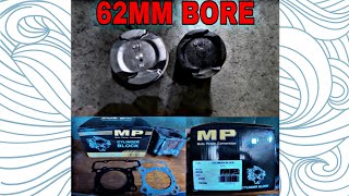 62mm bore for Honda rs150 😍😍😘 DIY lang ung pagkabit 😇😇😇 Sonic 150RS150fi [upl. by Yuu]