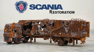 SCANIA Abandoned Container TRUCK Full Restoration [upl. by Alfons907]