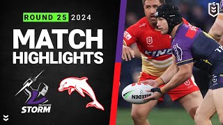 NRL 2024  Storm v Dolphins  Match Highlights [upl. by Akemehs]