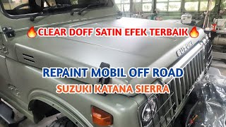 Cara aplikasi Clear doff  suzuki katana sierra  Sikkens mix amp matt low gloss bangmunpaintjob [upl. by Ylek]