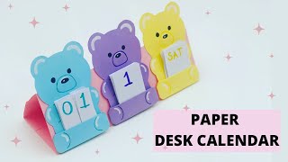 DIY Paper Desk Calendar 2025  How to Make Calendar With Paper At Home  Paper Craft [upl. by Phoebe]