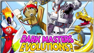 What Are Digimons DARK MASTERS Evolution Lines [upl. by Fillian]