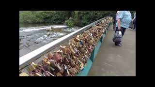 Bakewell bridge love padlocks plus walk around town [upl. by Upali]