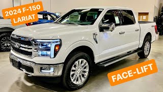 2024 Ford F150 LARIAT Oxford White New Smoked Truffle Leather Seats 50L V8 Motor 🔥 [upl. by Nosretep998]