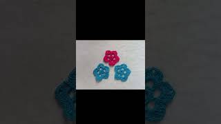 কুশিকাটার ফুল। crochet flower crochet crochetbeginners crochett [upl. by Htessil]